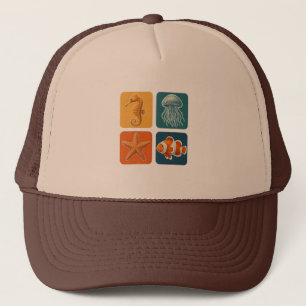 Casquette Chapeau d'amis sous-marins Animaux de l'océan