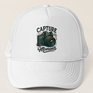 Casquette Chapeau d'art de caméra rétro Capture Moments
