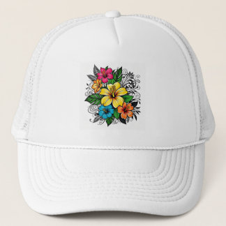 Casquette Chapeau de baseball et de camionnette floraux