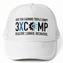 Chapeau de camion 3XCOMP - Blanc