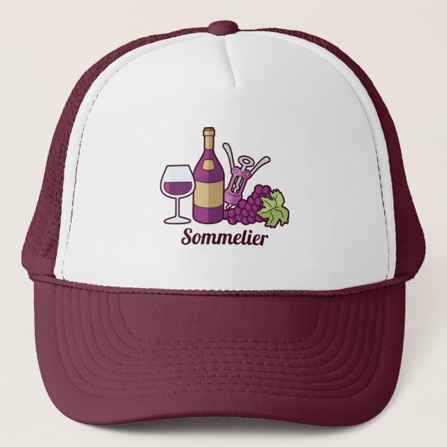 Casquette Chapeau de camion à vin rouge (Devant)