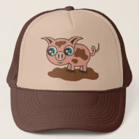 Chapeau de camion amusant de cochon boueux pour en