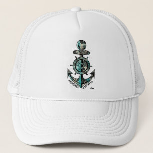 Casquette Chapeau de camion avec Ancre religieuse