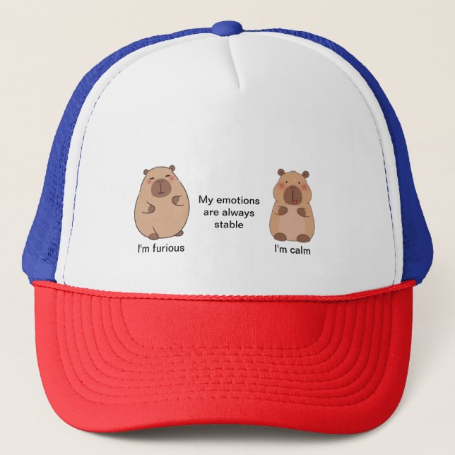 Casquette Chapeau de camion avec dessin animé et message d'o (Devant)