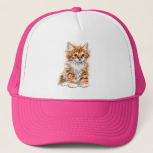 Casquette Chapeau de camion avec petit chaton de bébé - Pe