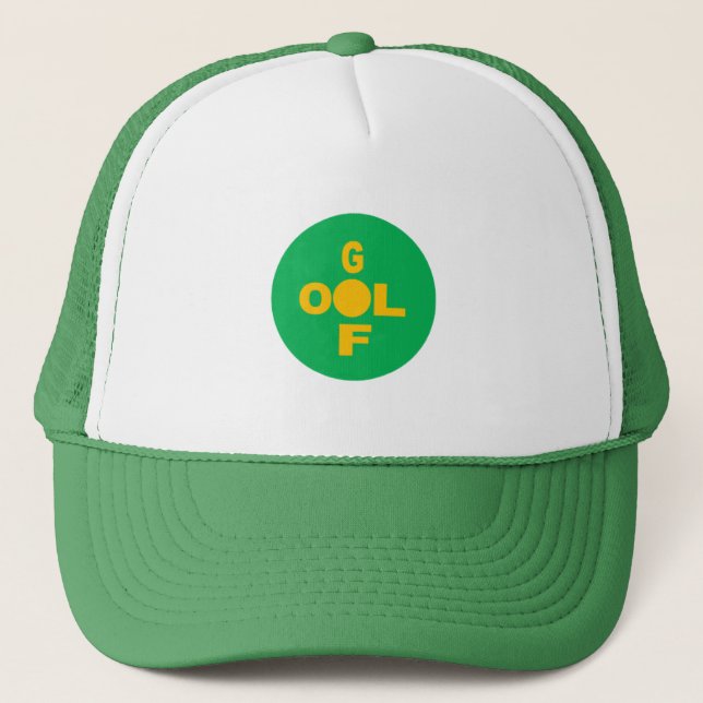 Casquette Chapeau de camion blanc et vert DESIGN GOLF (Devant)