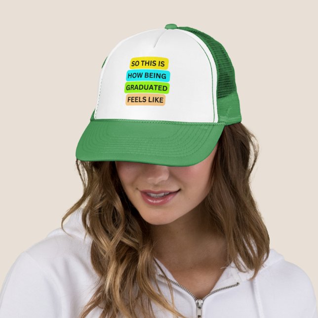 Casquette Chapeau de camion blanc et vert SO_This_IS_HOW_BEI (En situation)