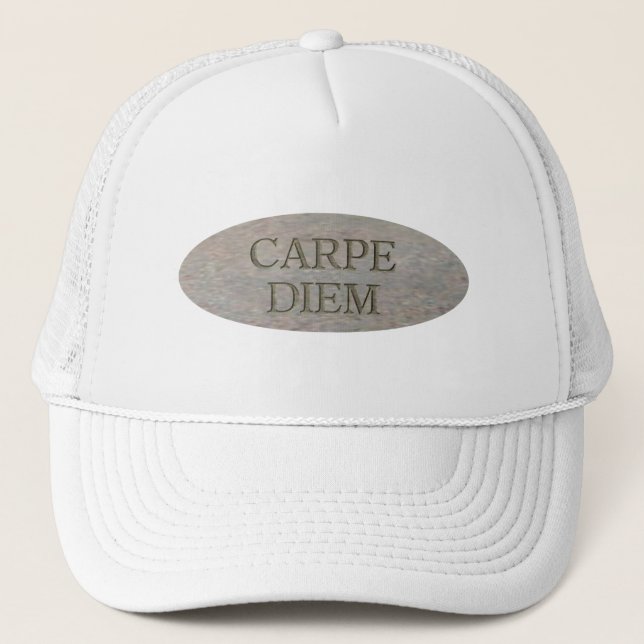 Casquette Chapeau de camion Carpe Diem Stone (Devant)
