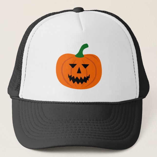 Casquette Chapeau de camion Citrouille d'Halloween (Devant)