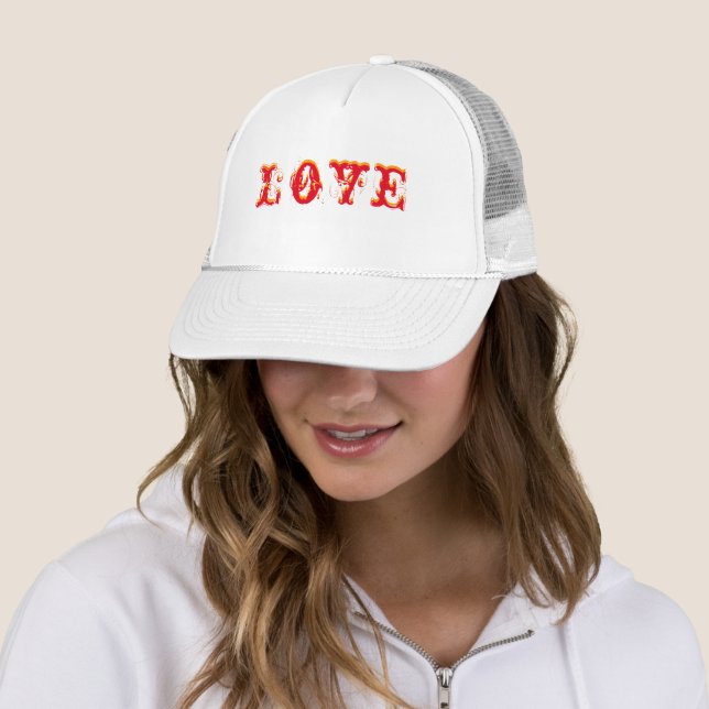 Casquette Chapeau de camion d'amour (En situation)