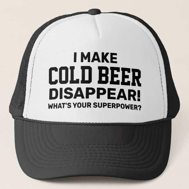 Casquette Chapeau de camion de bière froide (Customisez-le!) (Devant)