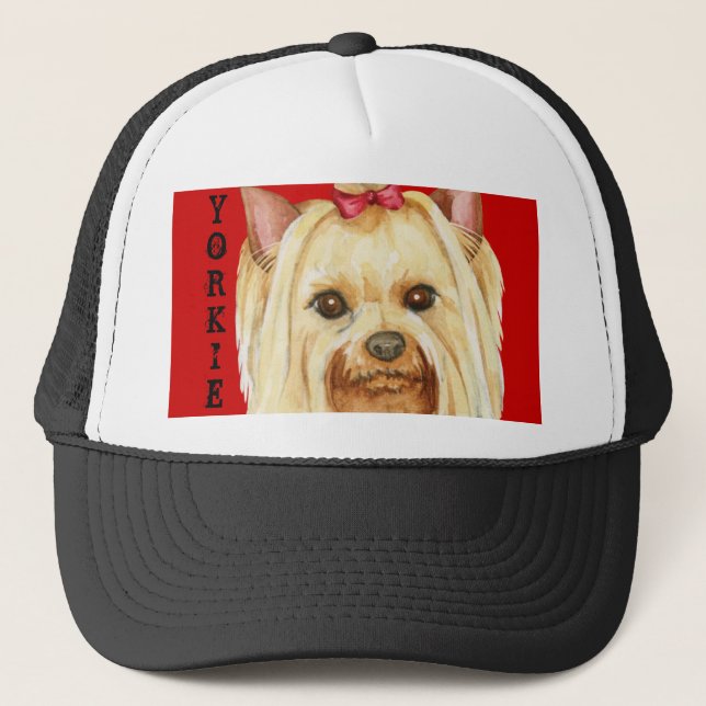 Casquette Chapeau de camion de bloc couleur Yorkie (Devant)