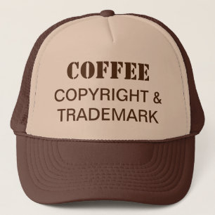 Casquette Chapeau de camion de café, droit d'auteur et marqu