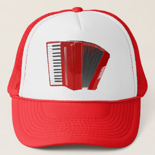 Casquette Chapeau de camion de conception ACCORDION ROUGE