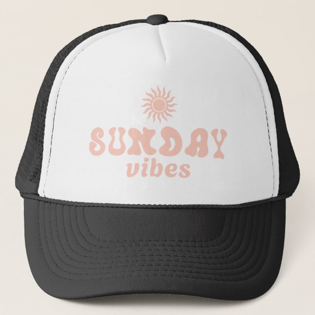 Casquette Chapeau de camion de dimanche Vibes (Devant)