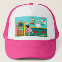 Chapeau de camion de fontaine Soda Retro