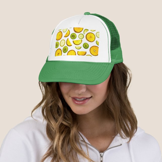 Casquette Chapeau de camion de fruits d'agrumes (En situation)