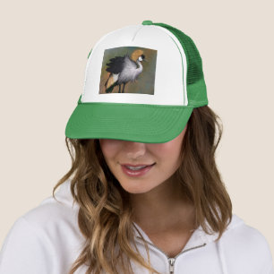 Casquette Chapeau de camion de grise de grue couronnée