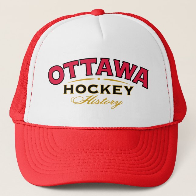 Casquette Chapeau de camion de l'histoire du hockey d'Ottawa (Devant)