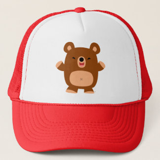 Casquette Chapeau de camion de l'ours de caricature de rire