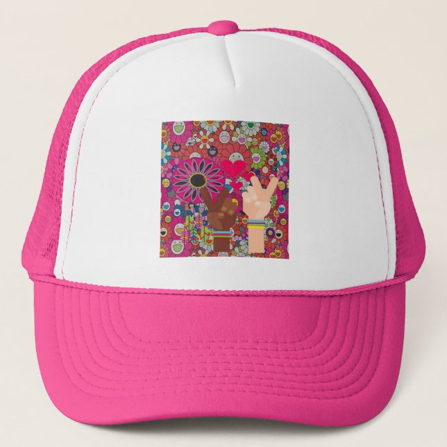 Casquette Chapeau de camion de paix (Devant)