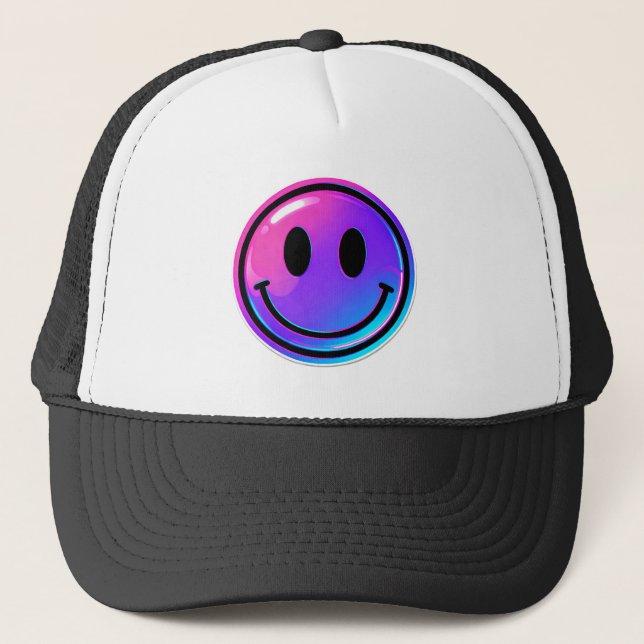 Casquette Chapeau de camion de sourire esthétique rétro Y2K  (Devant)