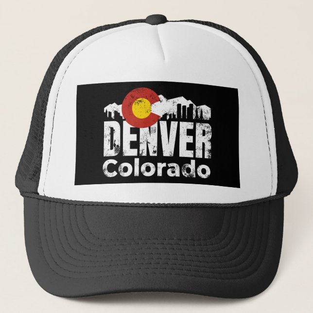 Casquette Chapeau de camion Denver Colorado Mountains (Devant)