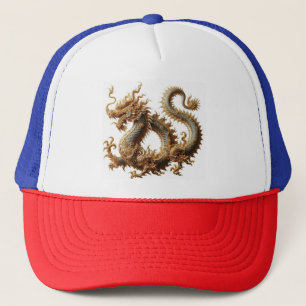 Casquette Chapeau de camion dragon d'or