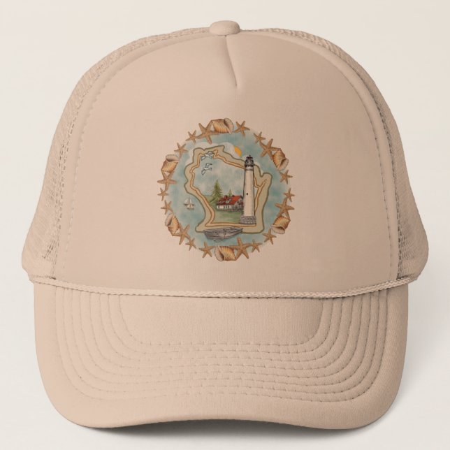 Casquette Chapeau de camion du phare Wisconsin Shells (Devant)
