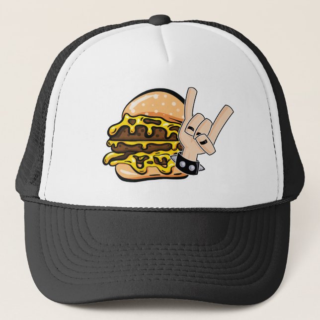 Casquette Chapeau de camion en métal Burger (Devant)