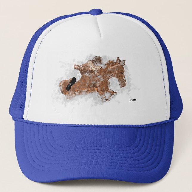 Casquette Chapeau de camion : Ether par cheval ou par camion (Devant)