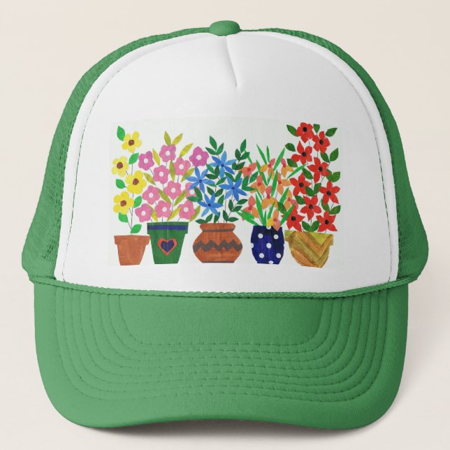Casquette Chapeau de camion "Flower Power" (Devant)