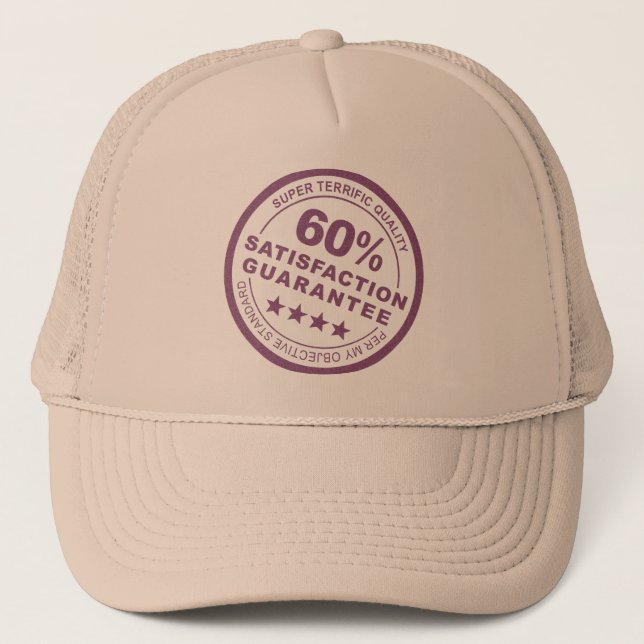 Casquette Chapeau de camion garanti à 60 % (Devant)