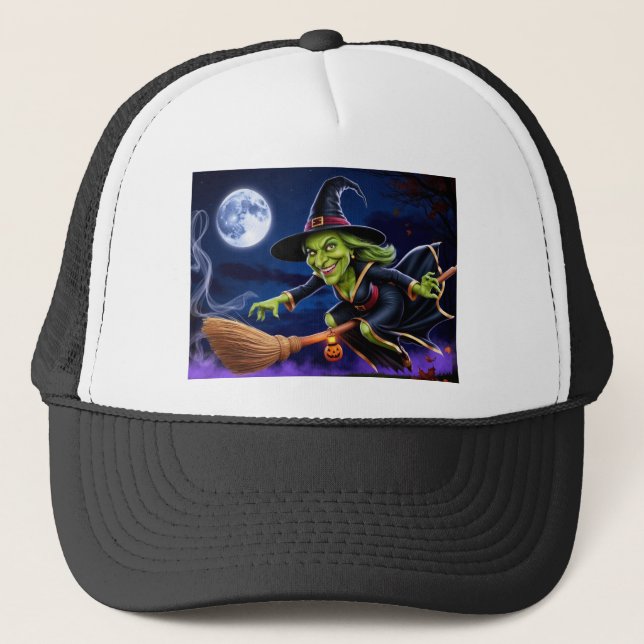 Casquette Chapeau de camion Halloween/Sorcière (Devant)