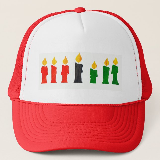 Casquette Chapeau de camion Kwanzaa avec bougies (Devant)