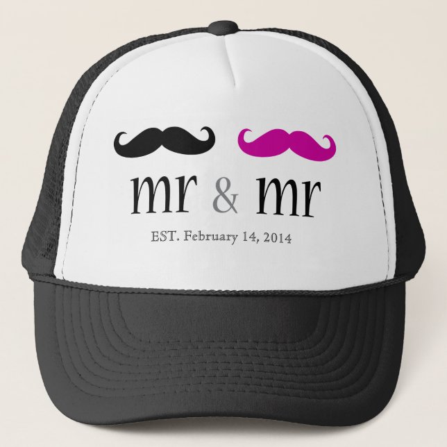 Casquette Chapeau de camion M & M. Mustache personnalisé (Devant)