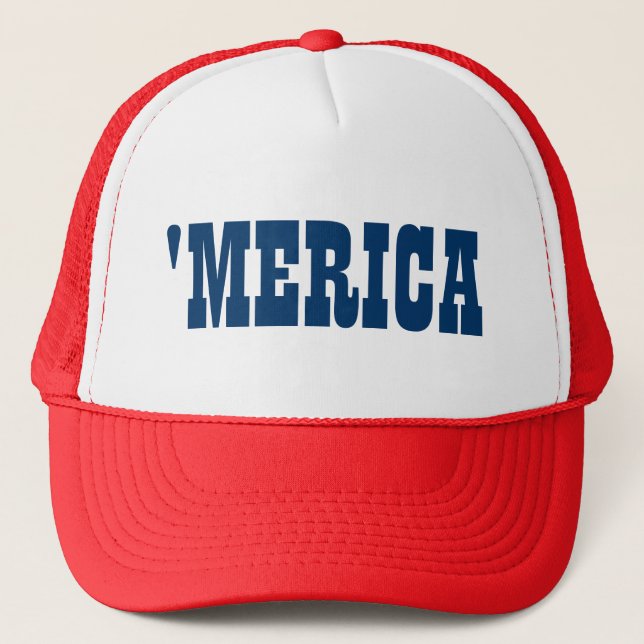 Casquette Chapeau de camion Merica pour 4 juillet fête (Devant)