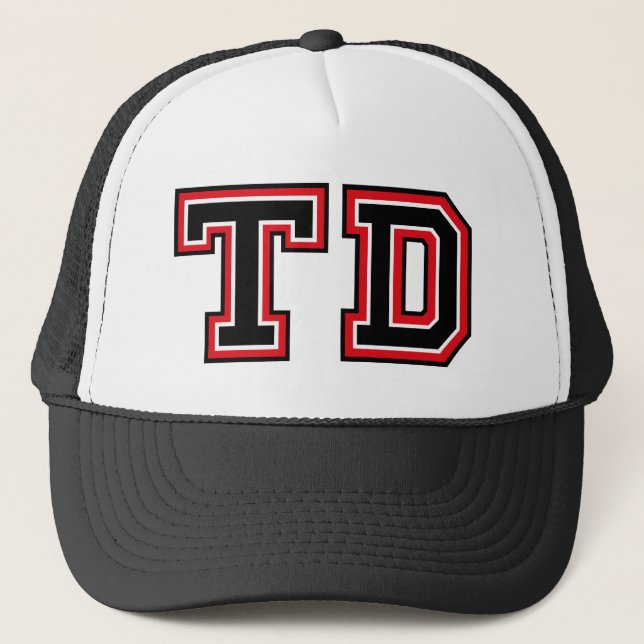 Casquette Chapeau de camion monogramme "TD" (Devant)