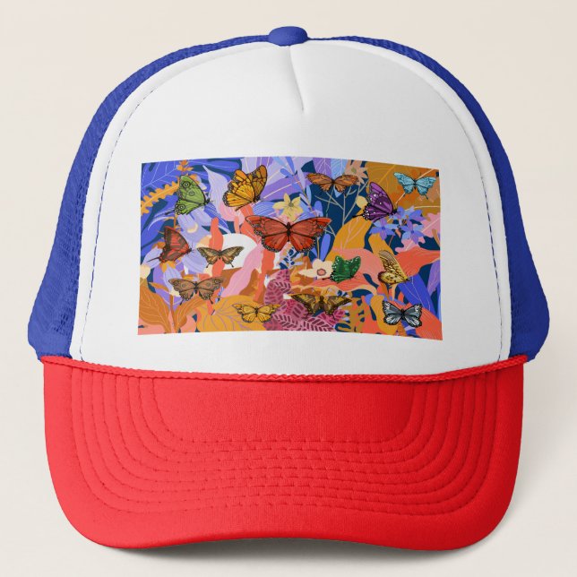 Casquette Chapeau de camion papillon (Devant)