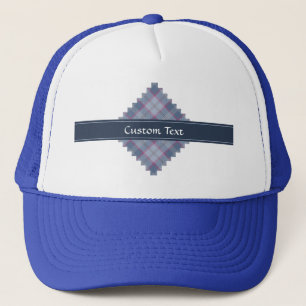 Casquette Chapeau de camion Pastel Blue et Pink Tartan