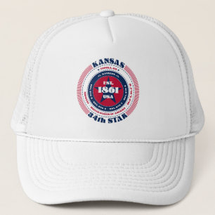 Casquette Chapeau de camion patriotique circulaire Kansas St