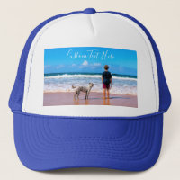 Chapeau de camion photo et texte personnalisé
