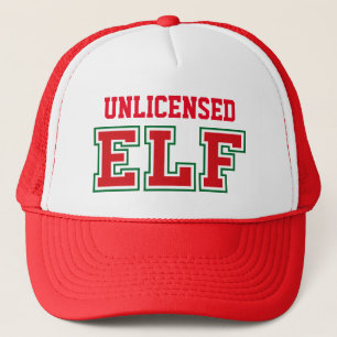 Casquette Chapeau de camion pour elfe de Noël sans licence