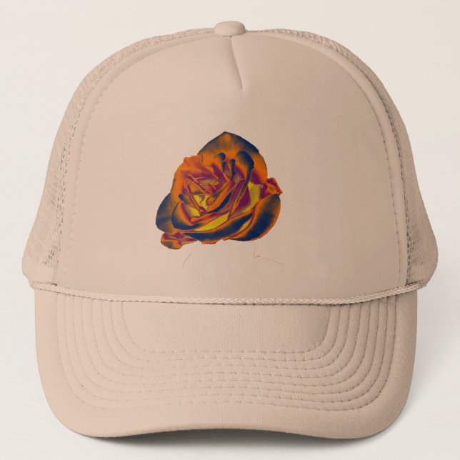 Casquette Chapeau de camion Rose orange (Devant)