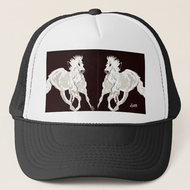 Casquette Chapeau de camion : Stallions en course (Devant)