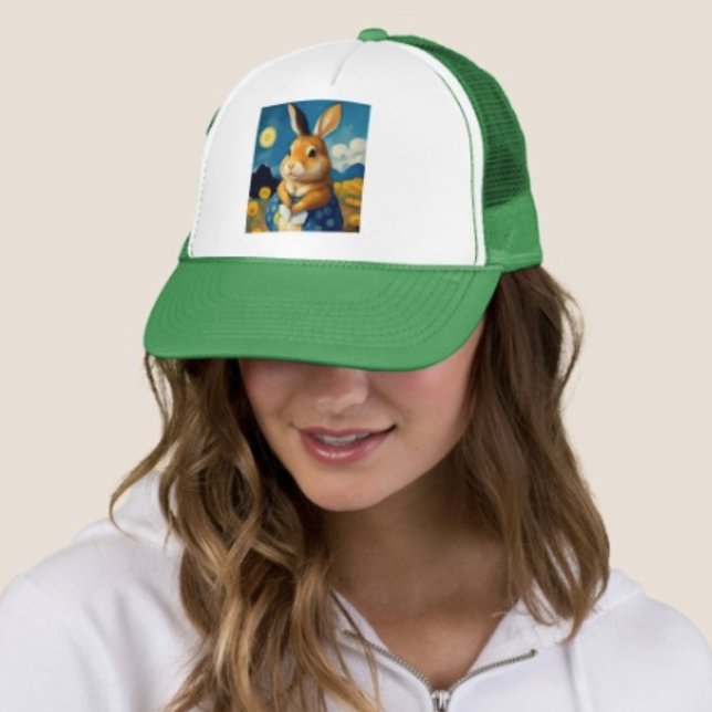 Casquette Chapeau de camion Starry Spring Bunny (Créateur téléchargé)