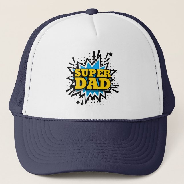 Casquette Chapeau de camion super papa (Devant)