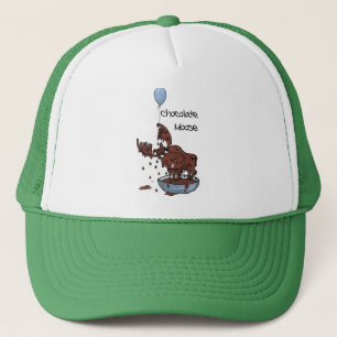 Casquette Chapeau de camion vert amusant, orignal de chocola