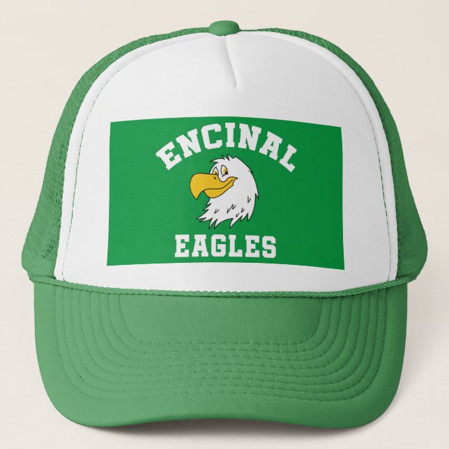 Casquette Chapeau de camion vert Eagles (Devant)