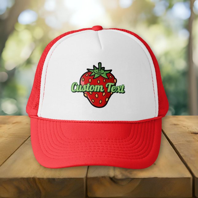 Casquette Chapeau de camionnette à l'icône de fraise (Créateur téléchargé)